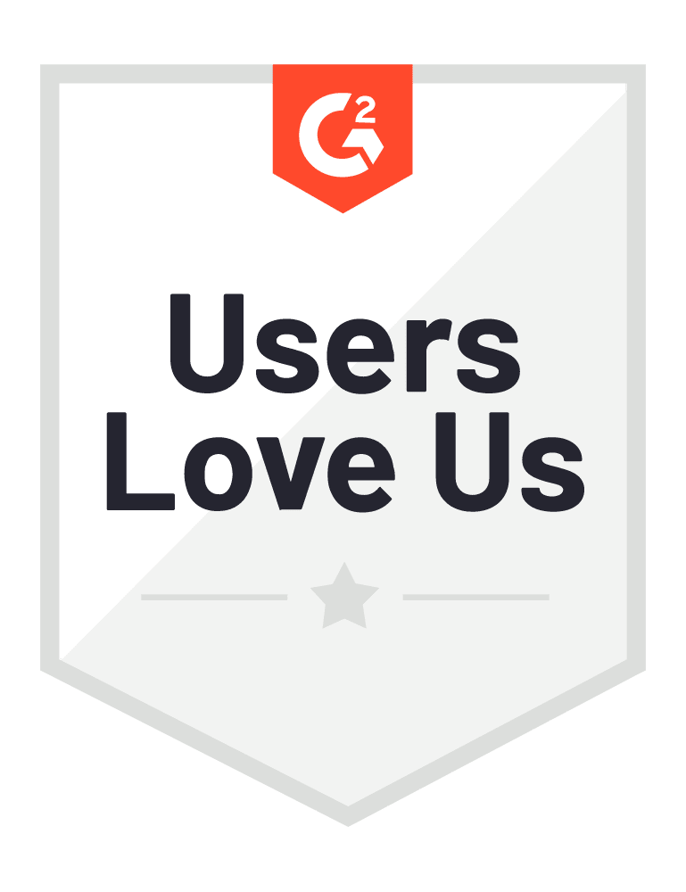G2 IT Service Management Badge Top Software Ranking CoreDesk Users Love Us Badge